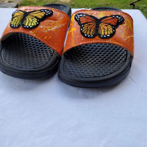 Orange Custom Splatter Slides Butterfly - Picture 4 of 4